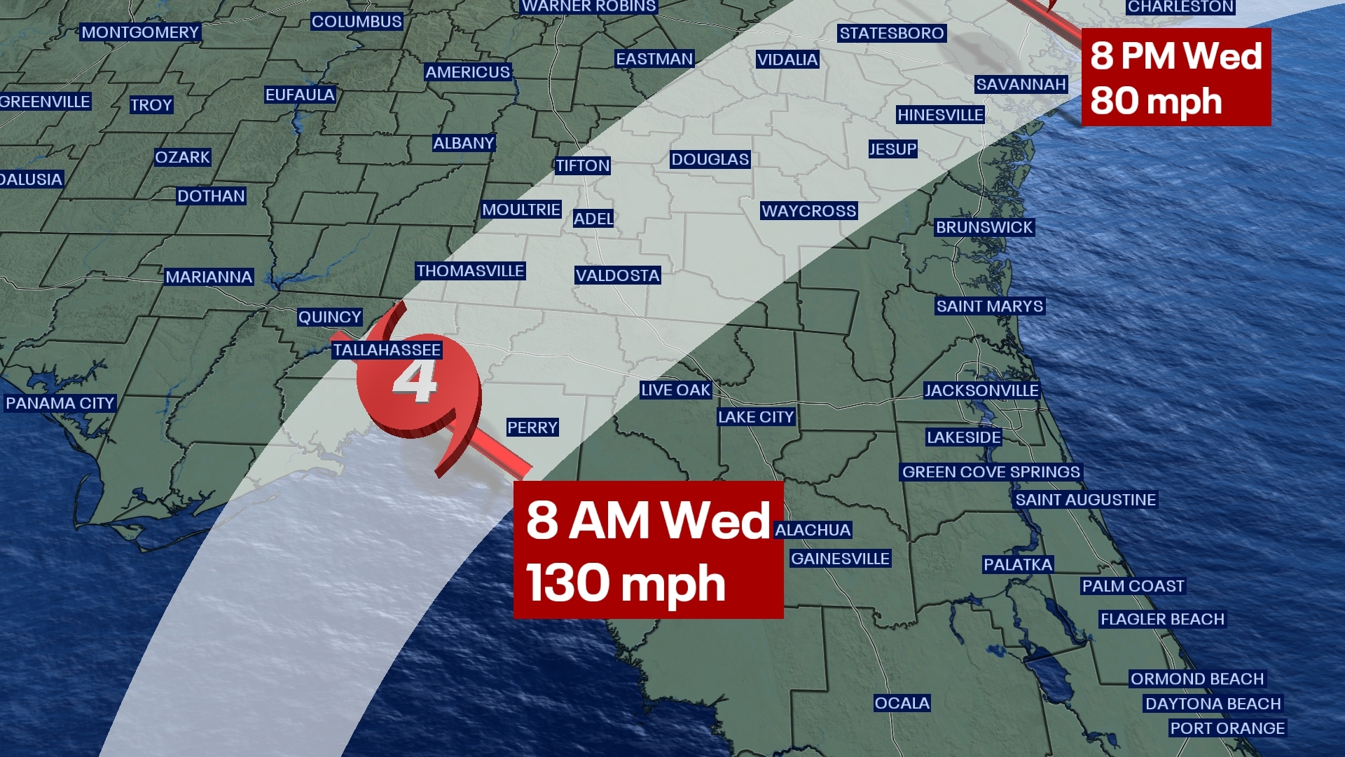 Hurricane Idalia 2am update: Storm now Cat 3